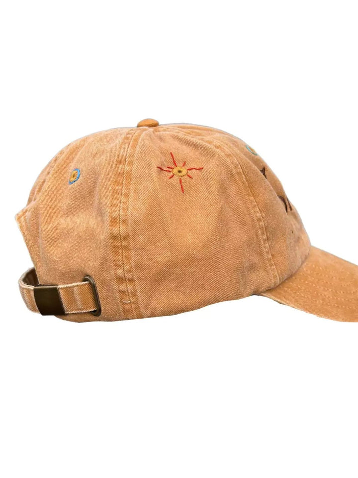 embroidered ochre baseball cap dreamer