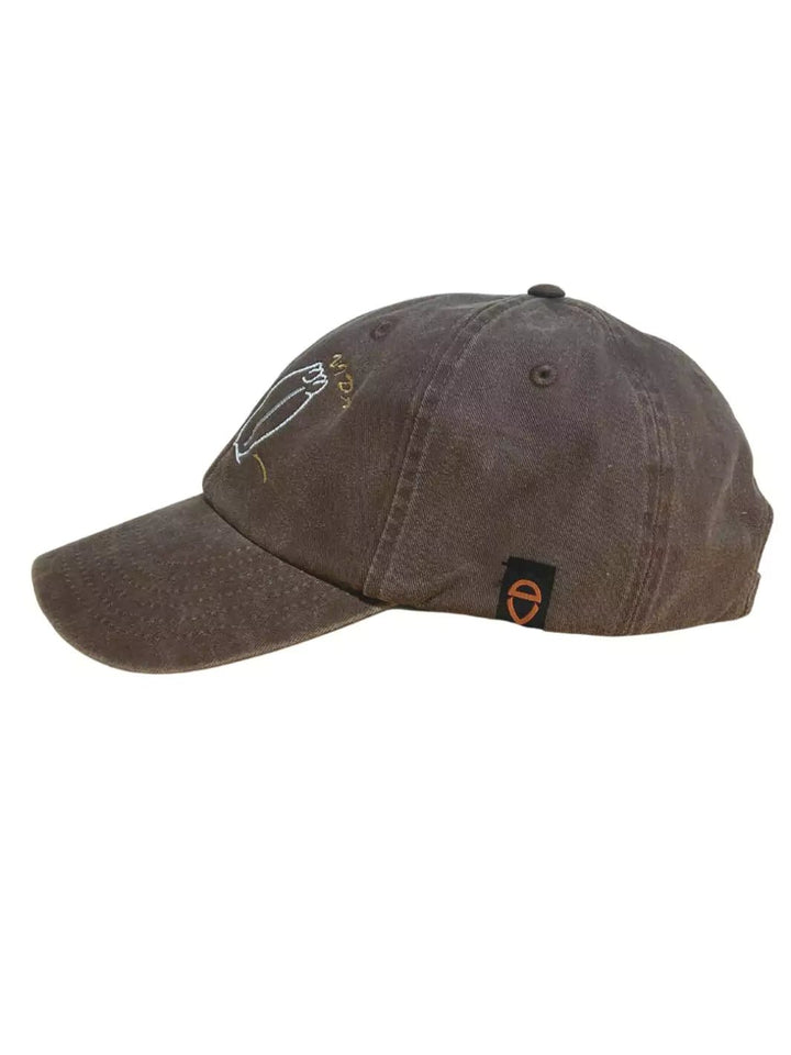 embroidered brown baseball cap pura vida