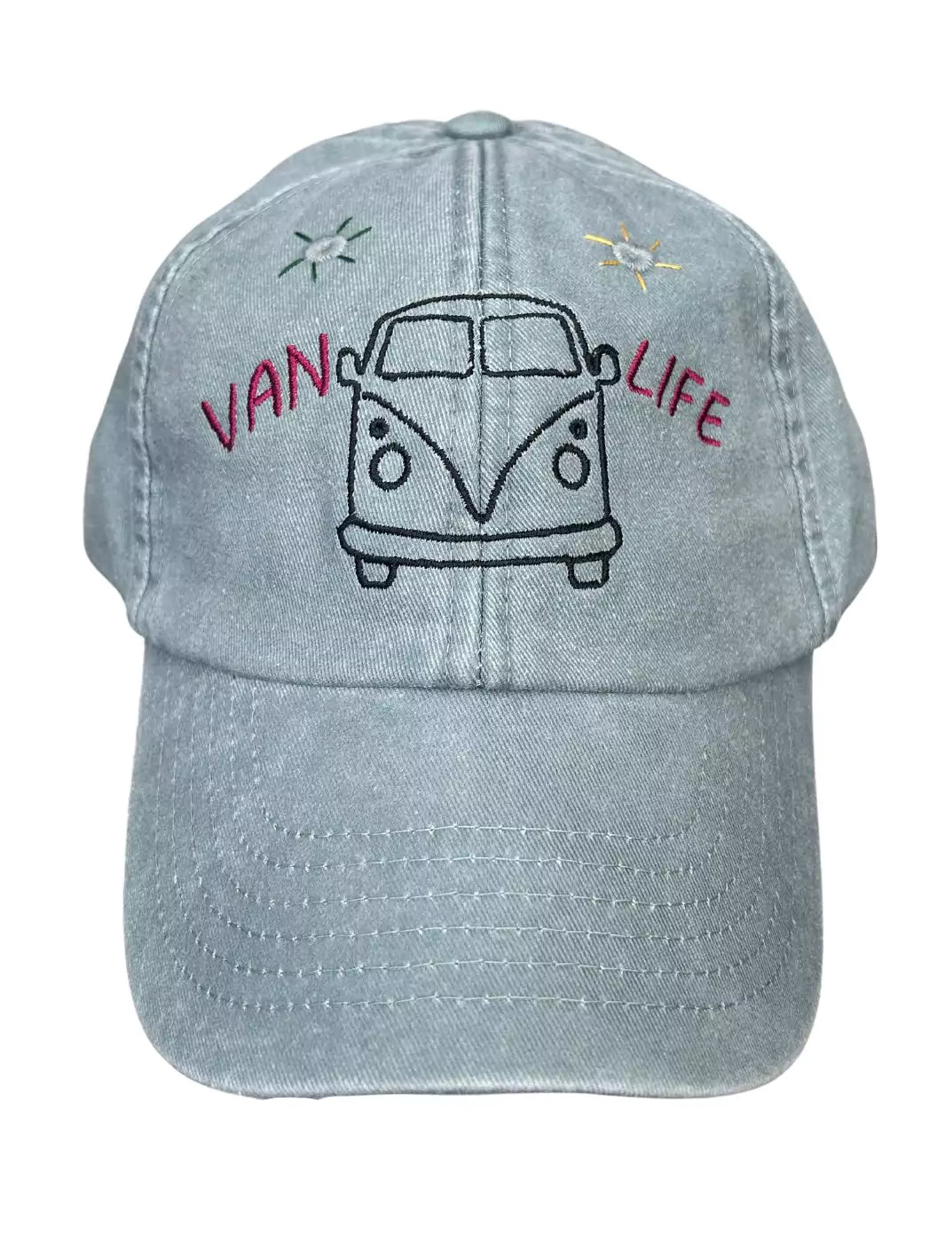 embroidered sage baseball cap van life