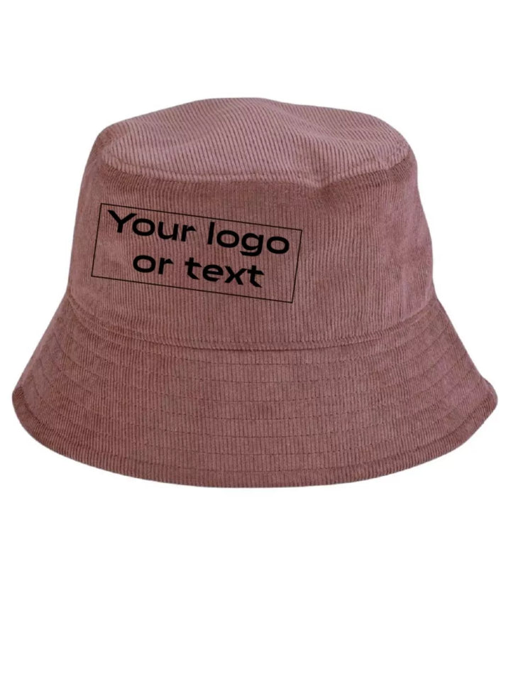Organic Cotton Embroidered custom corduroy bucket hat