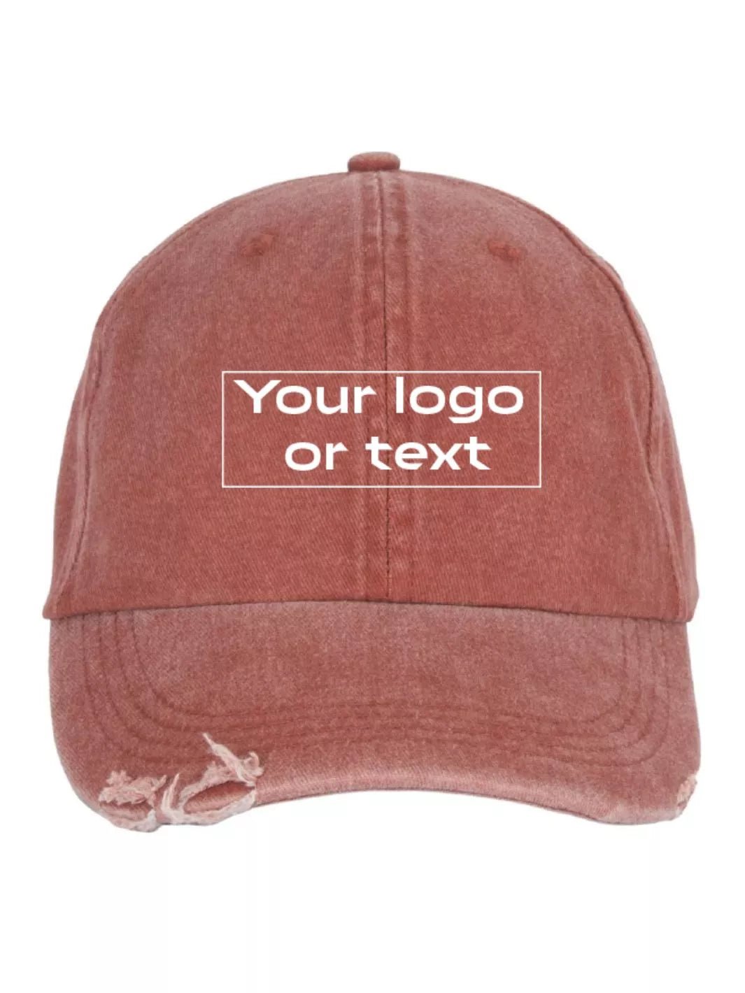 embroidered custom distressed washed out baseball cap