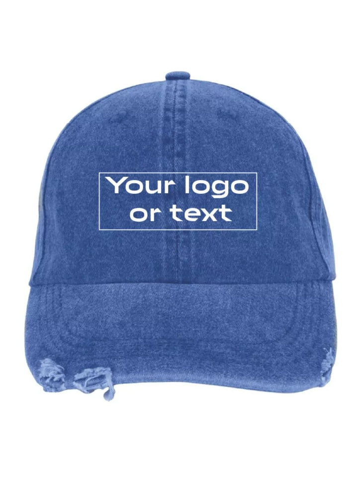 embroidered custom distressed washed out baseball cap