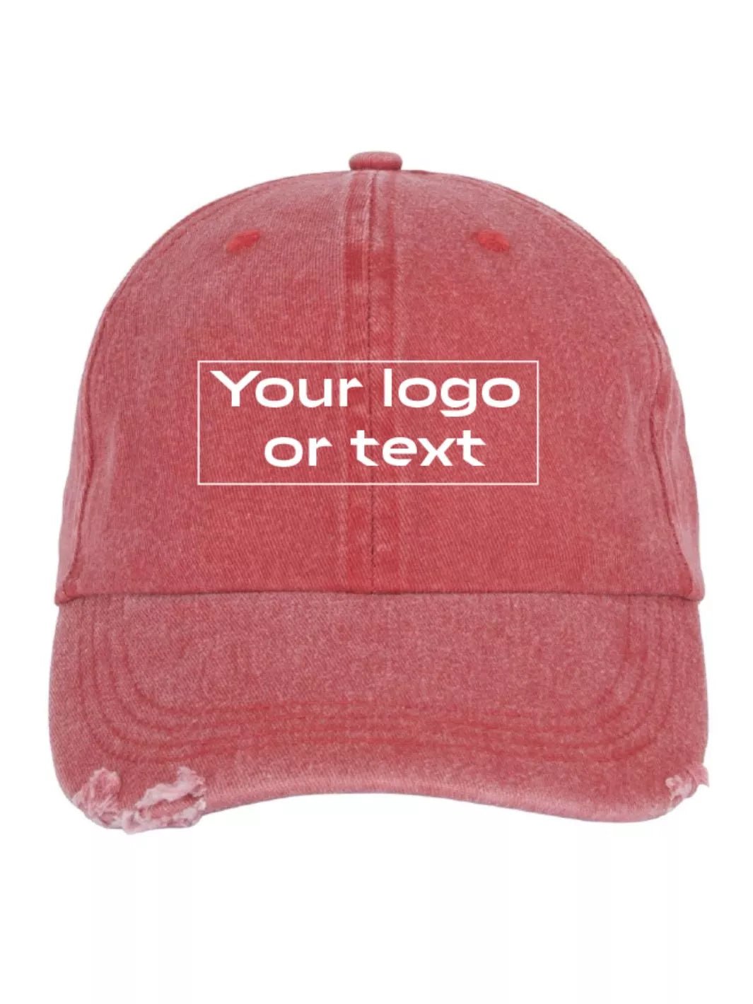 embroidered custom distressed washed out baseball cap