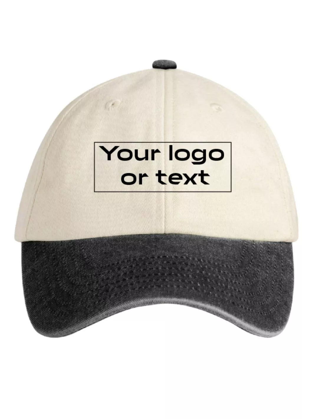 embroidered custom two tone baseball cap
