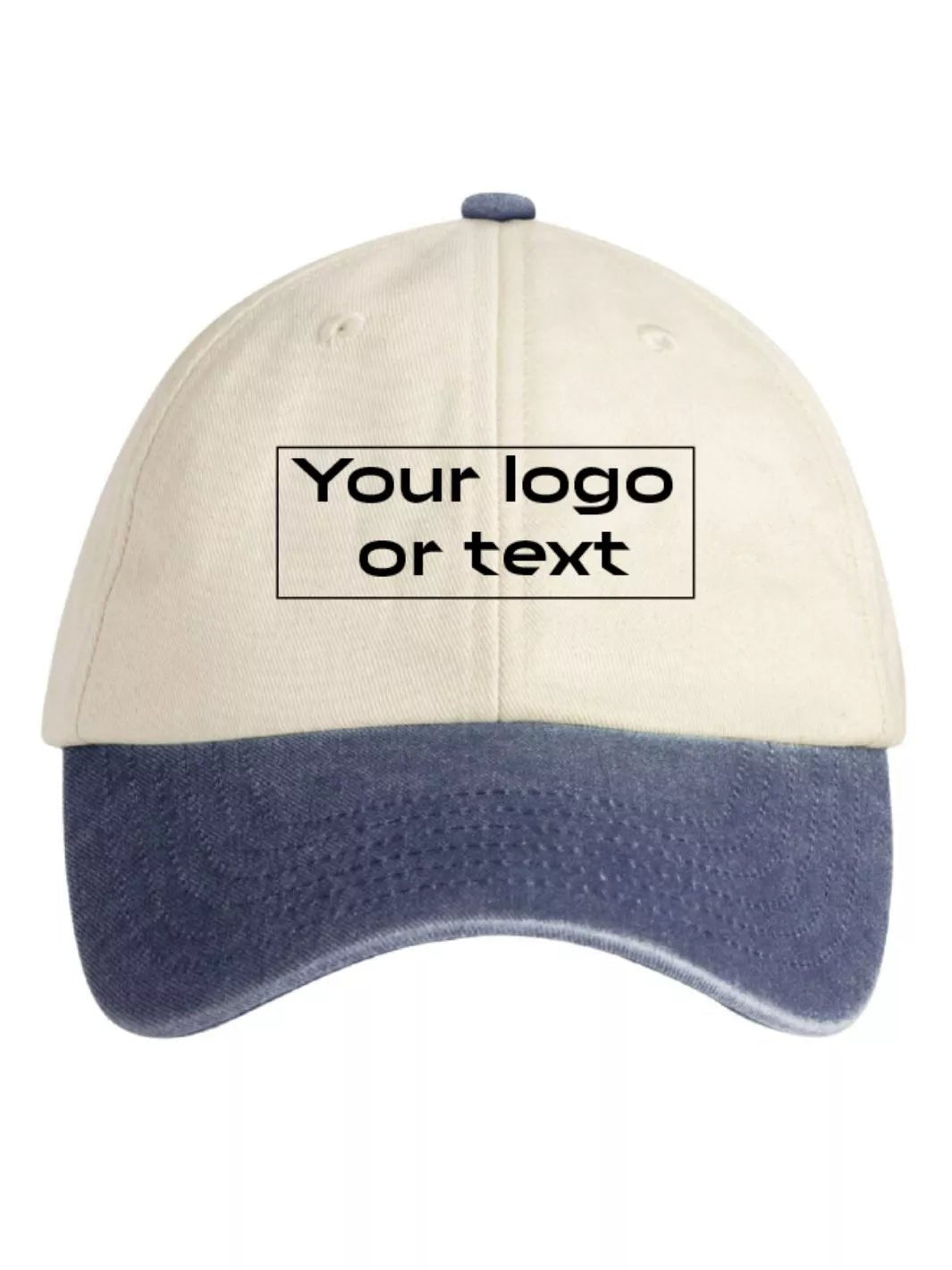 embroidered custom two tone baseball cap