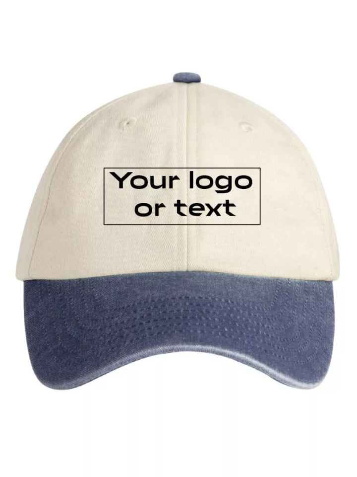 embroidered custom two tone baseball cap