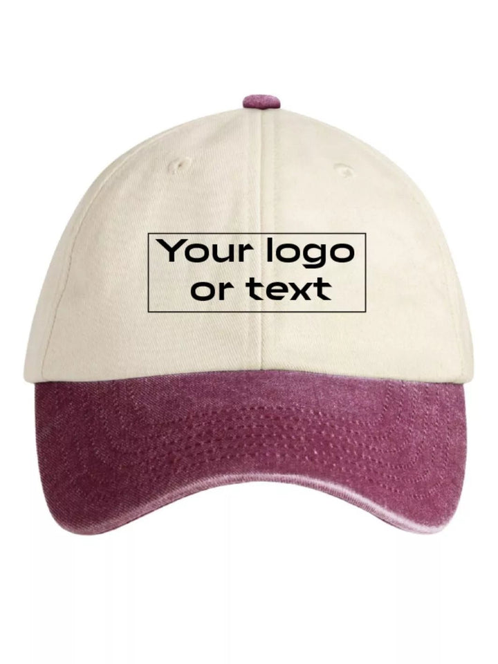 embroidered custom two tone baseball cap