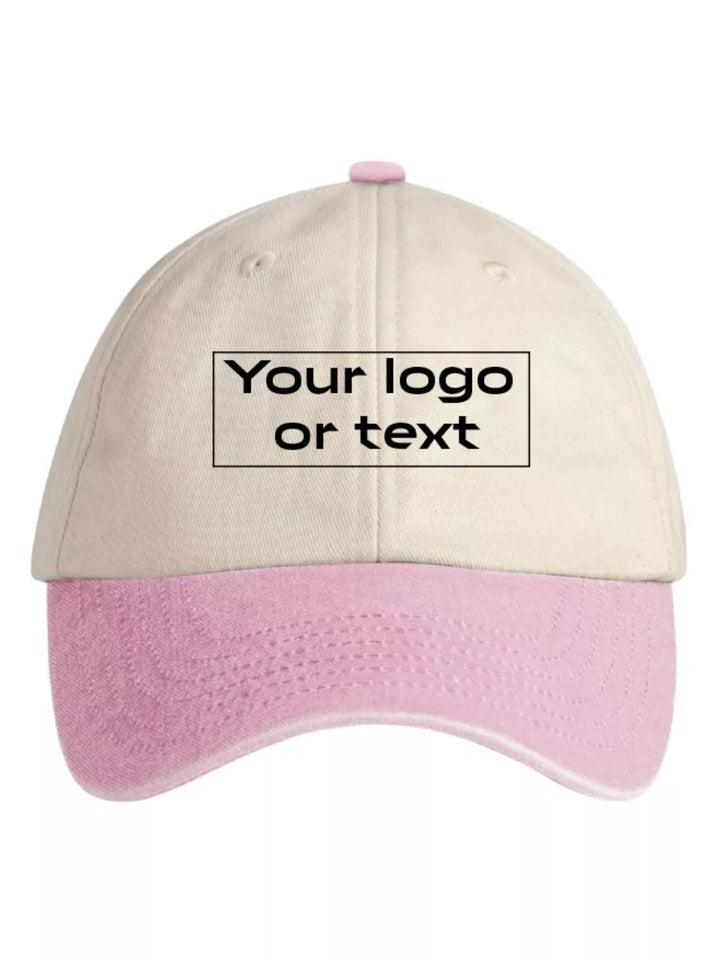 embroidered custom two tone baseball cap