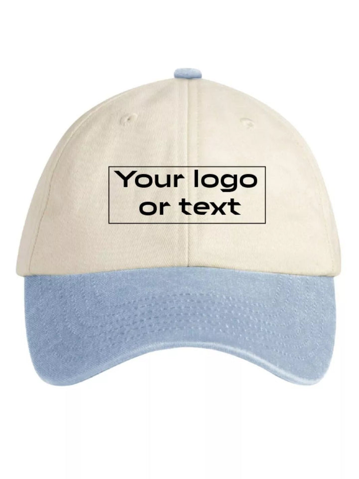 embroidered custom two tone baseball cap