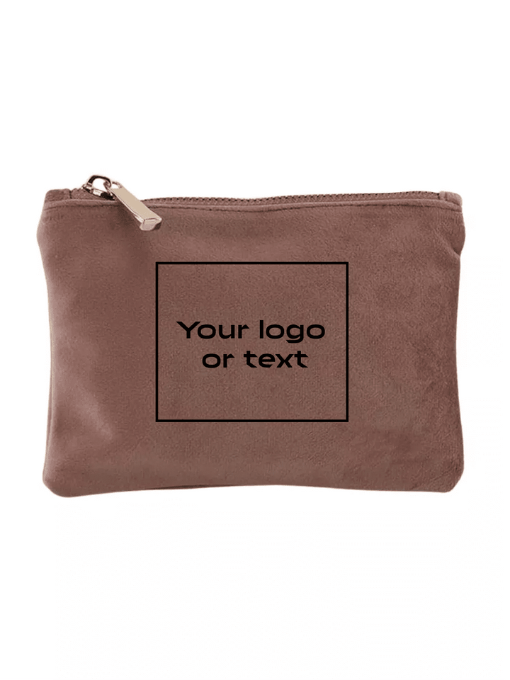embroidered custom velvet pouch