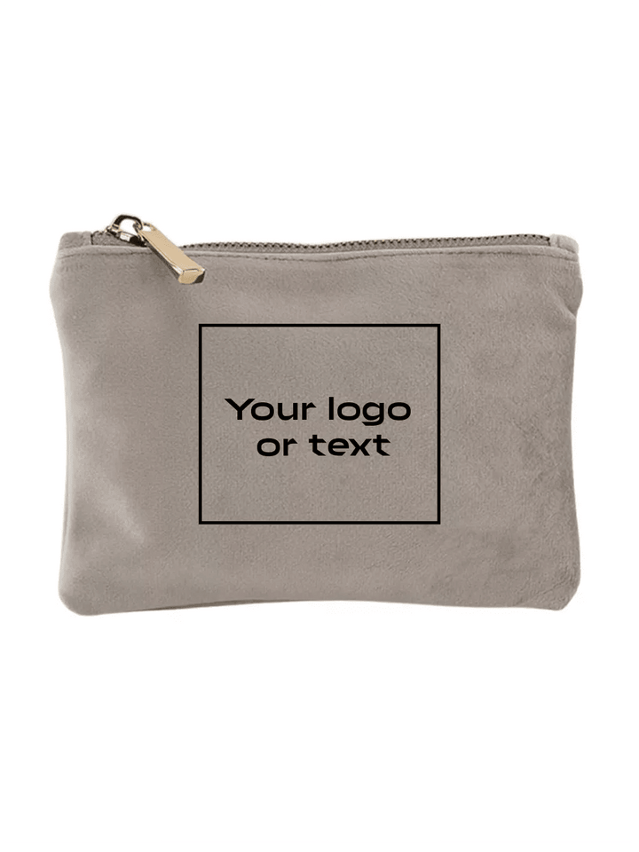 embroidered custom velvet pouch