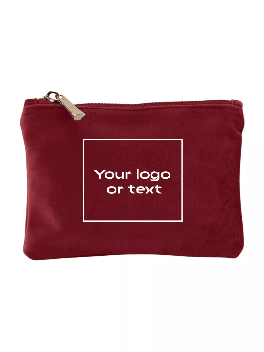 embroidered custom velvet pouch