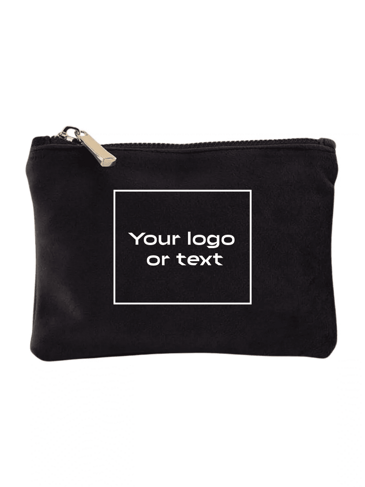 embroidered custom velvet pouch