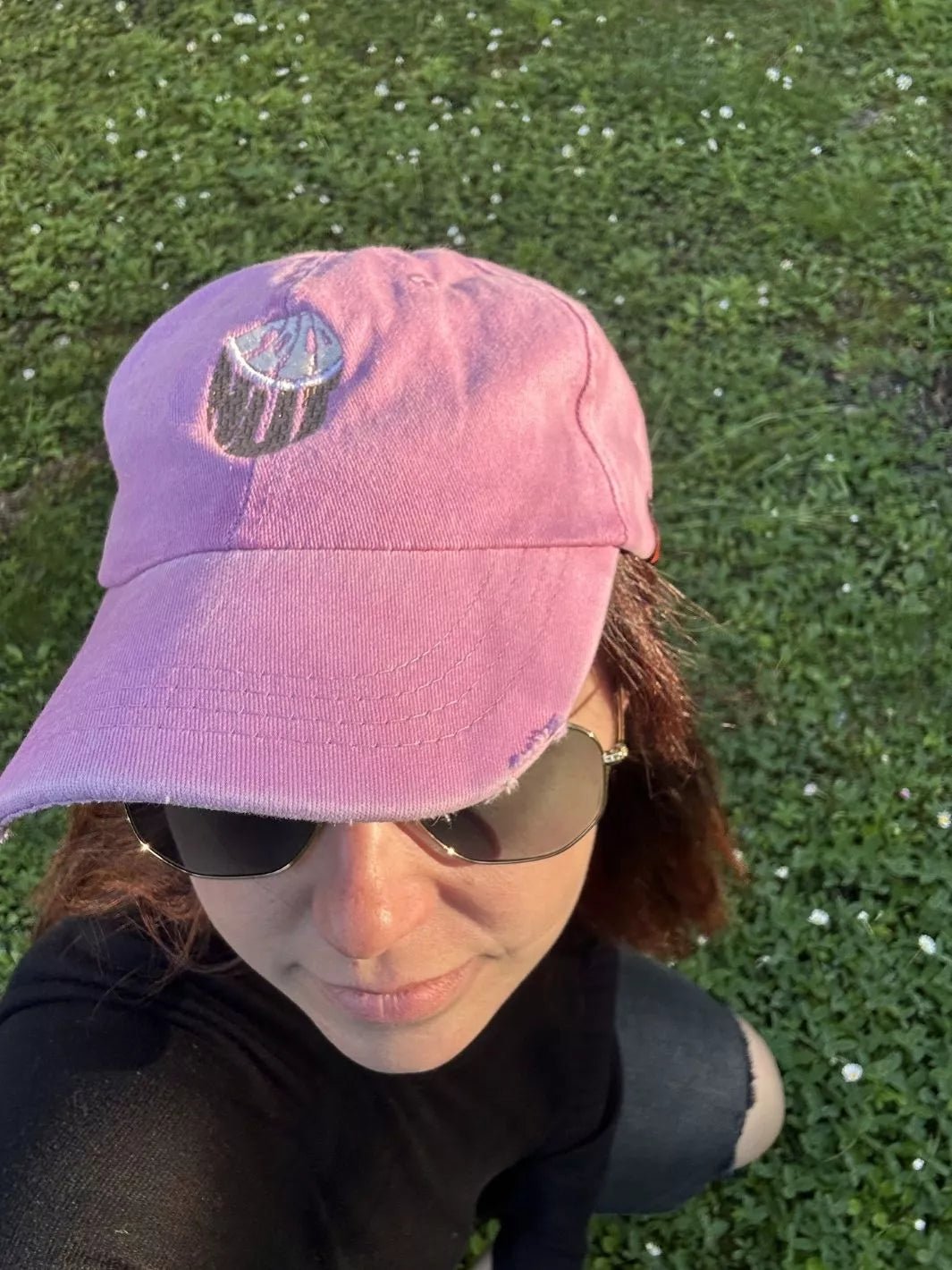 embroidered distressed baseball cap coconut