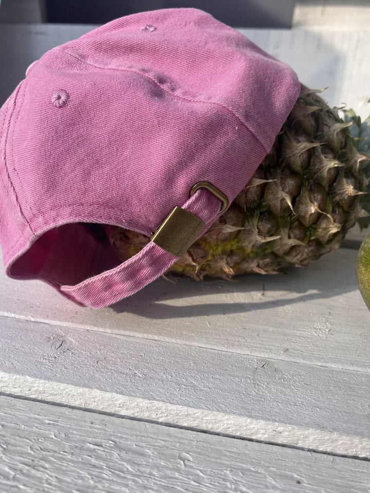embroidered distressed baseball cap coconut