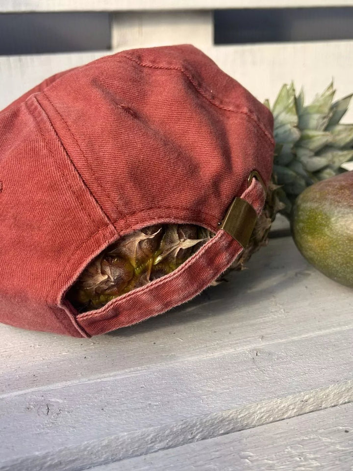 embroidered distressed baseball cap lime