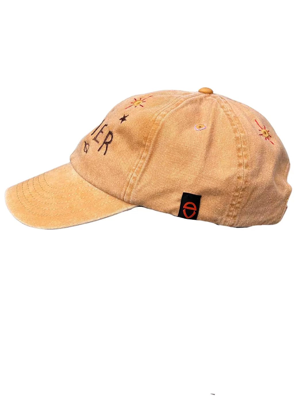 embroidered washed out ochre dreamer baseball cap