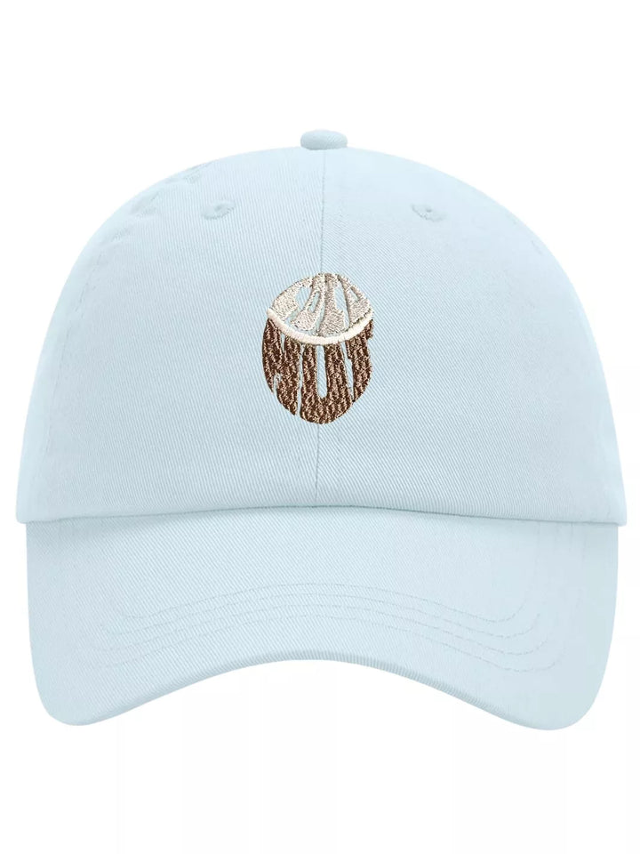 embroidered pastel baseball cap coconut