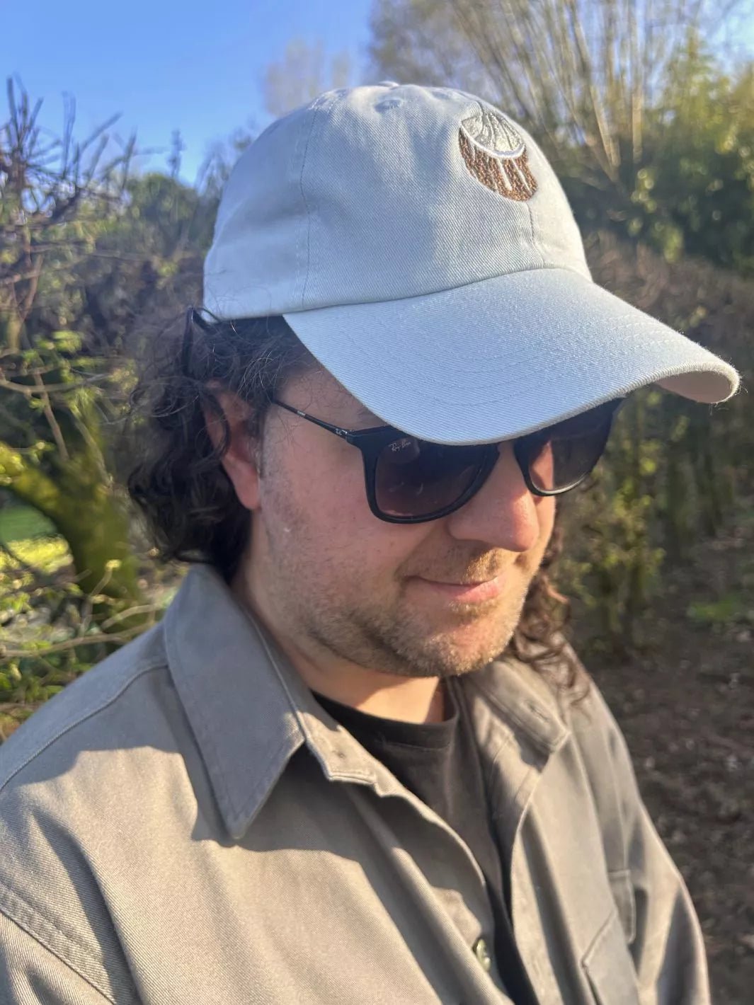 embroidered pastel baseball cap coconut