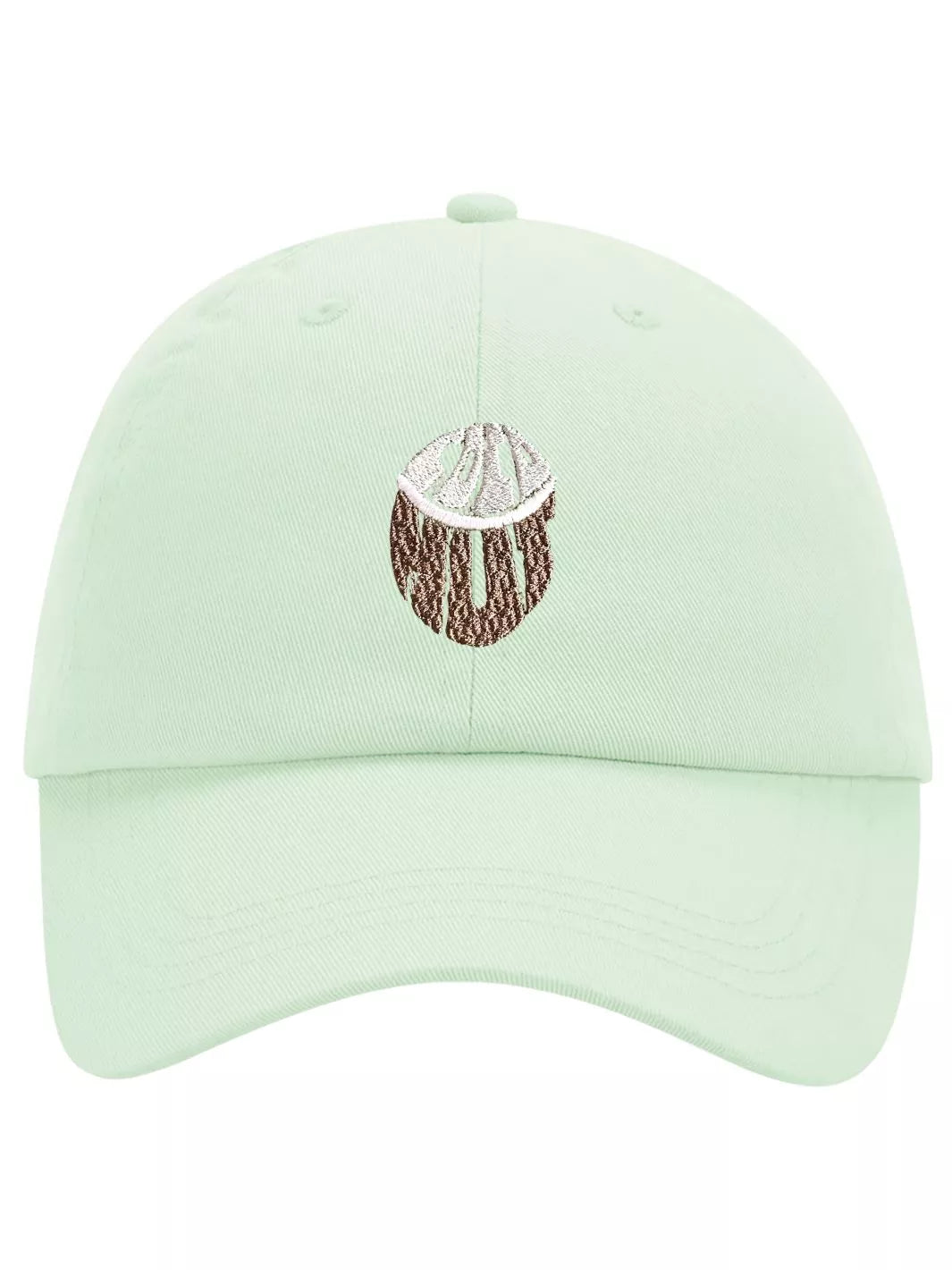 embroidered pastel baseball cap coconut