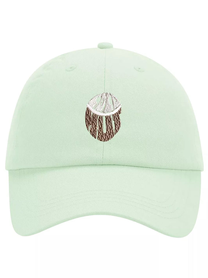 embroidered pastel baseball cap coconut