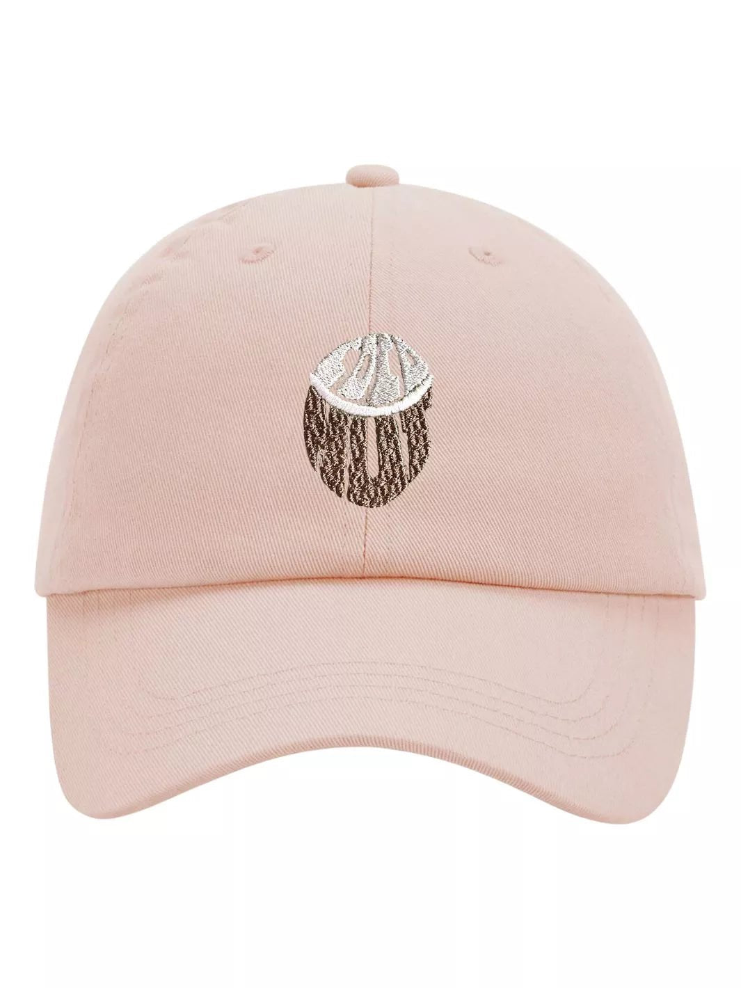 embroidered pastel baseball cap coconut