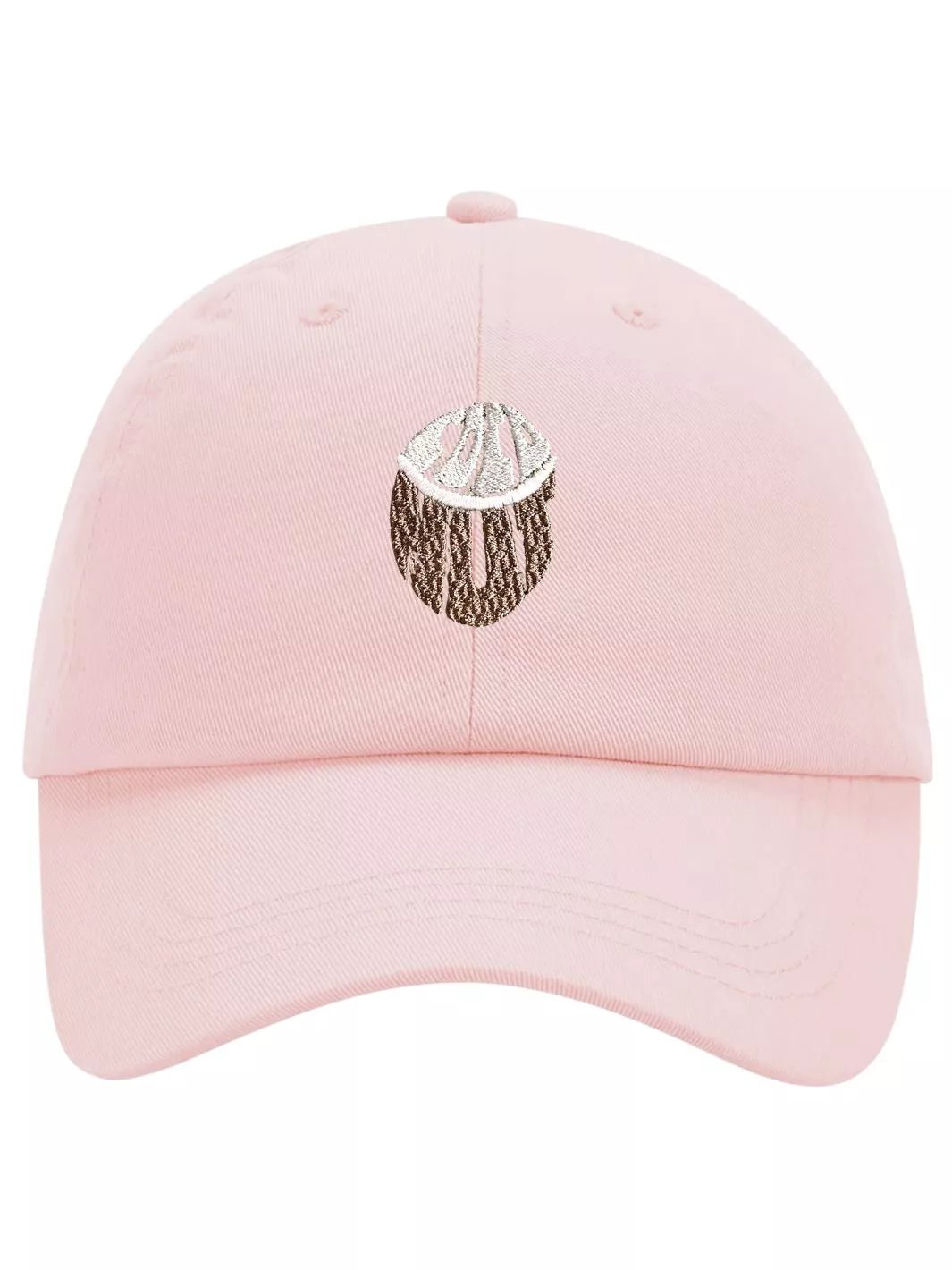 embroidered pastel baseball cap coconut