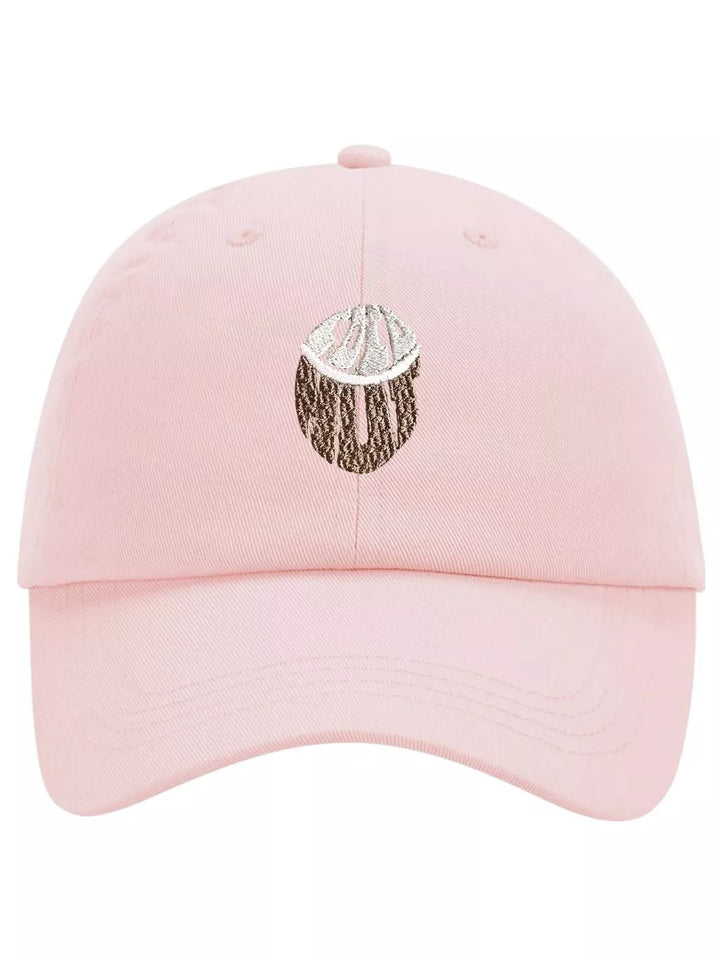 embroidered pastel baseball cap coconut