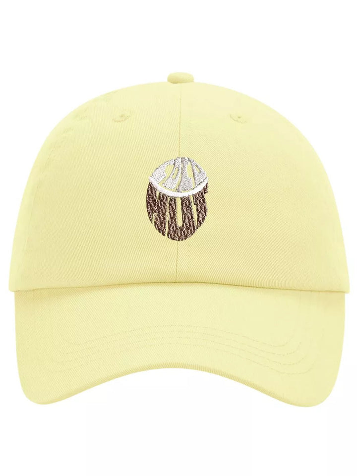 embroidered pastel baseball cap coconut