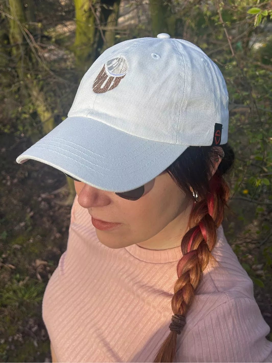 embroidered pastel baseball cap coconut
