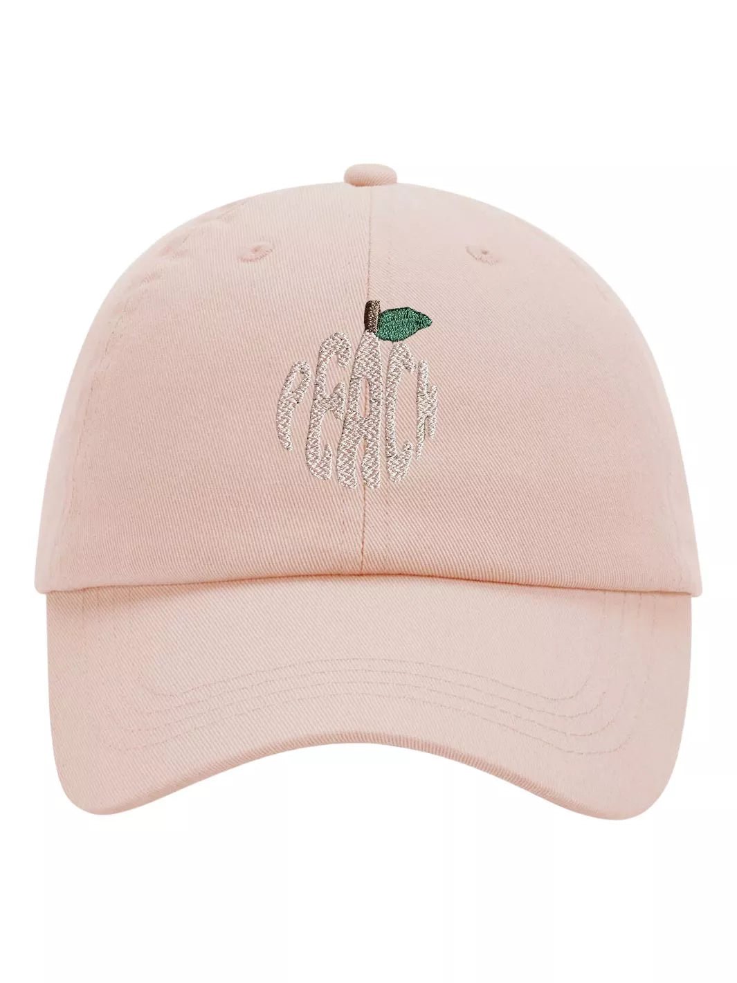 Embroidered Pastel Baseball Cap Peach