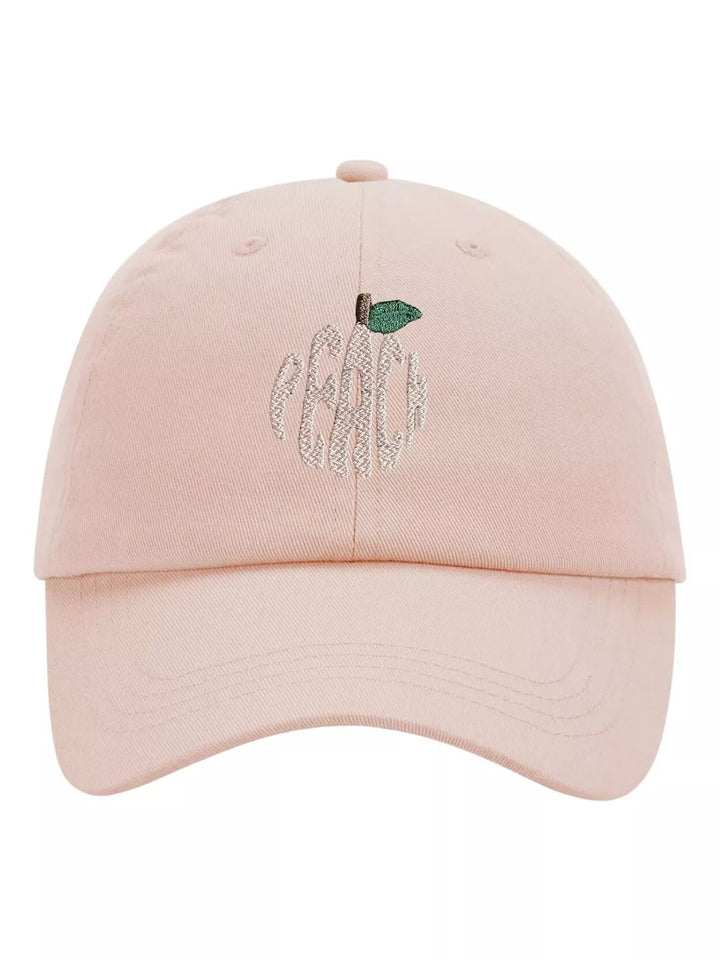 Embroidered Pastel Baseball Cap Peach