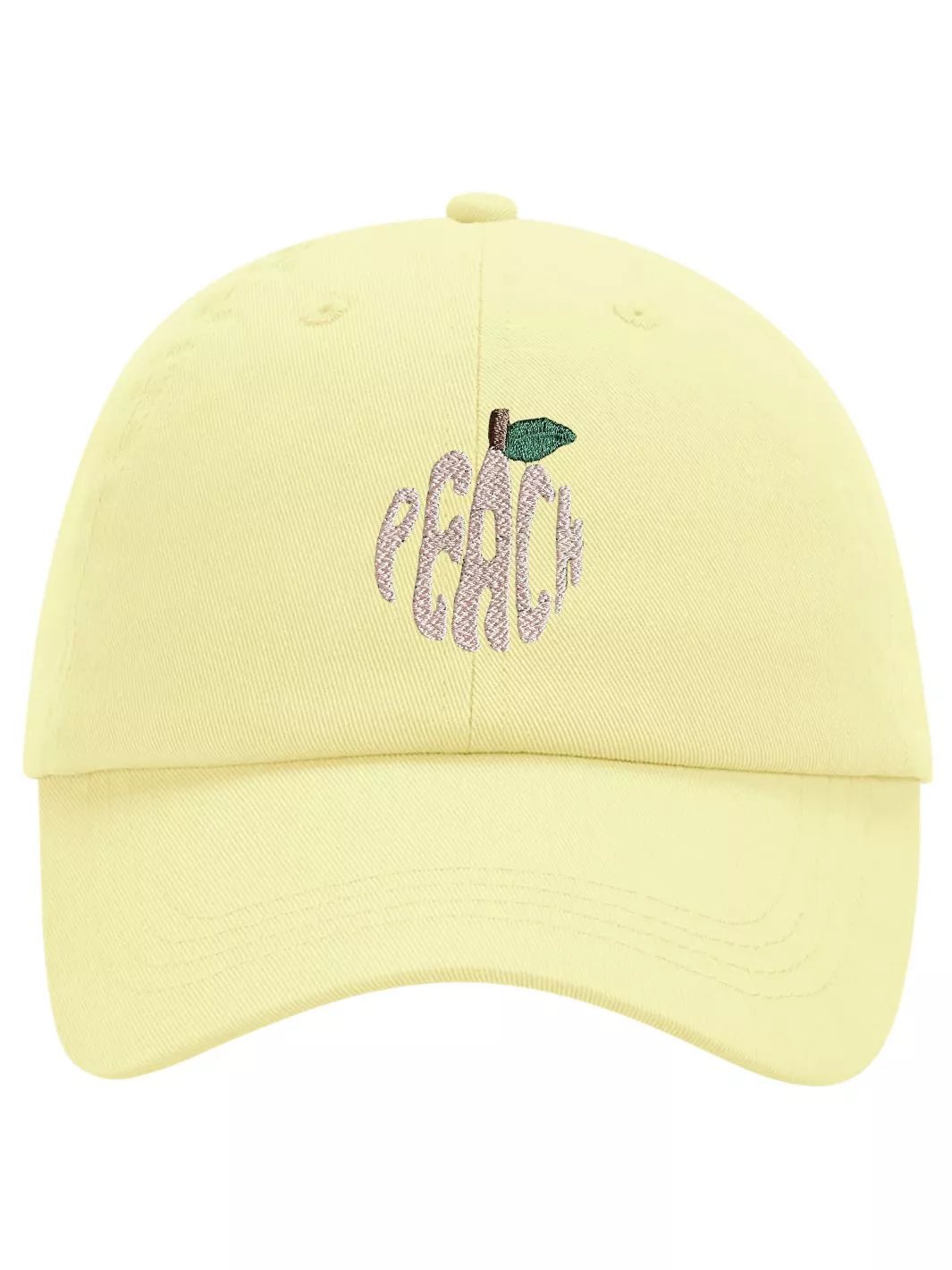 Embroidered Pastel Baseball Cap Peach