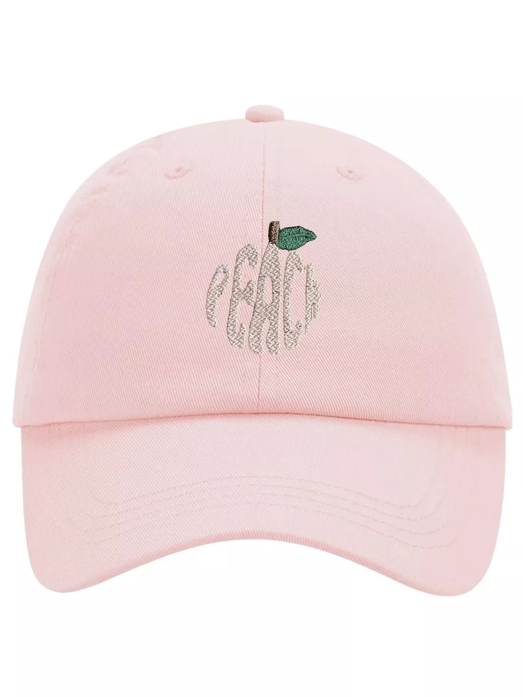 Embroidered Pastel Baseball Cap Peach