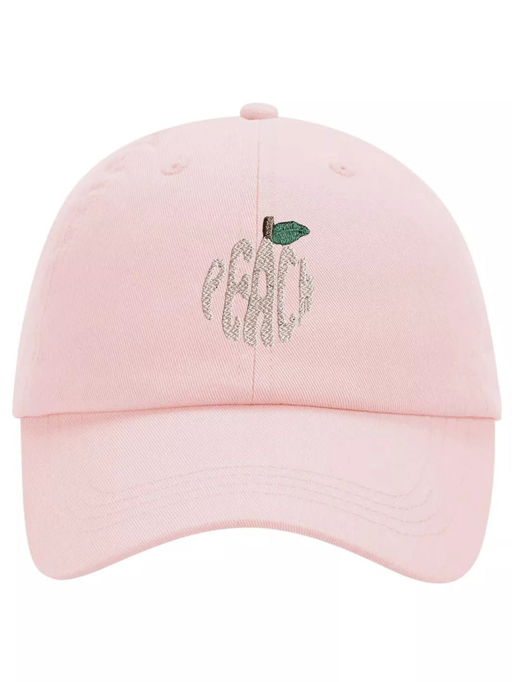 Embroidered Pastel Baseball Cap Peach