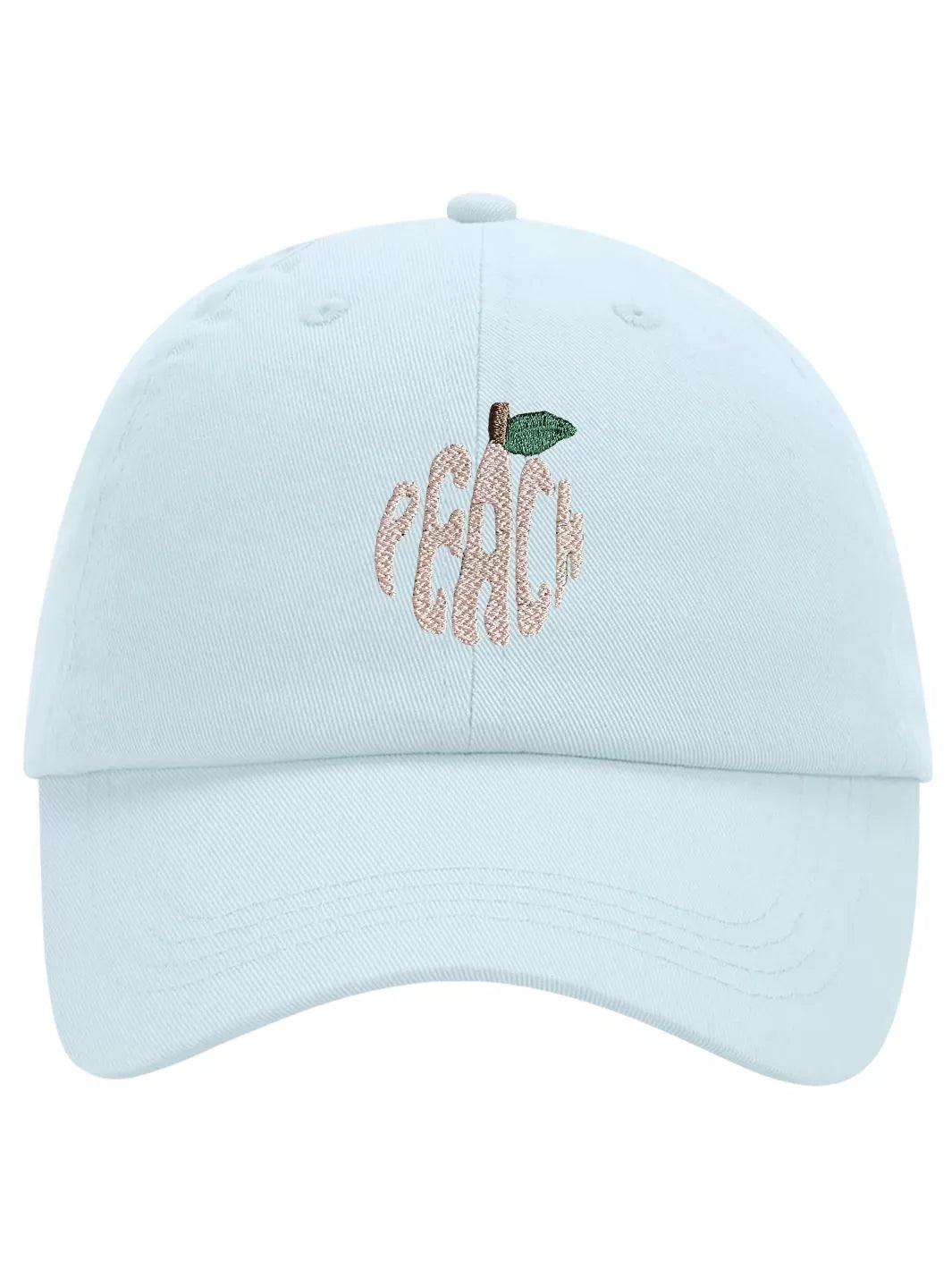 Embroidered Pastel Baseball Cap Peach