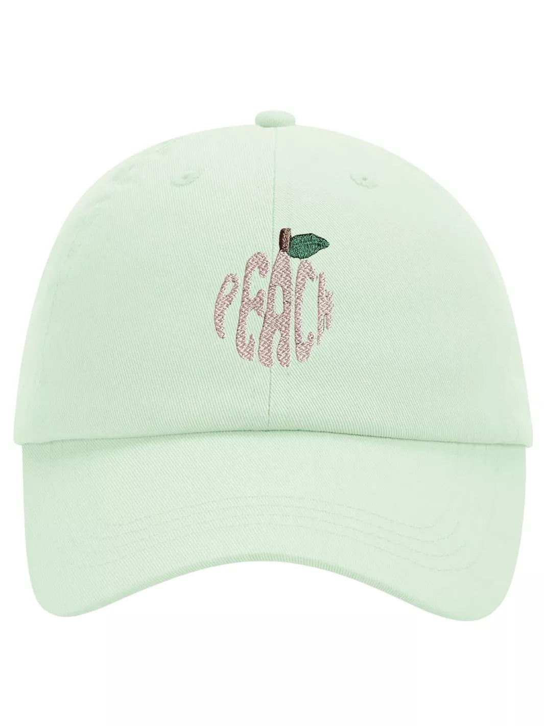 Embroidered Pastel Baseball Cap Peach