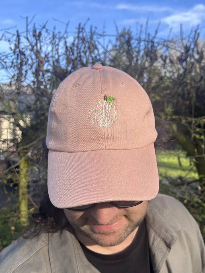 Embroidered Pastel Baseball Cap Peach