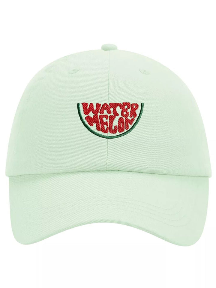 Embroidered Pastel Baseball Cap Water Melon