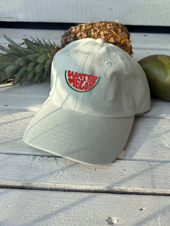 Embroidered Pastel Baseball Cap Water Melon