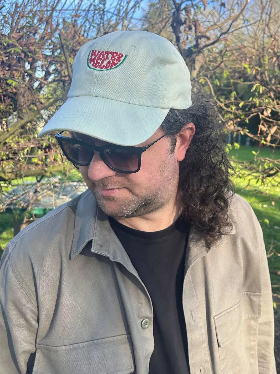 Embroidered Pastel Baseball Cap Water Melon