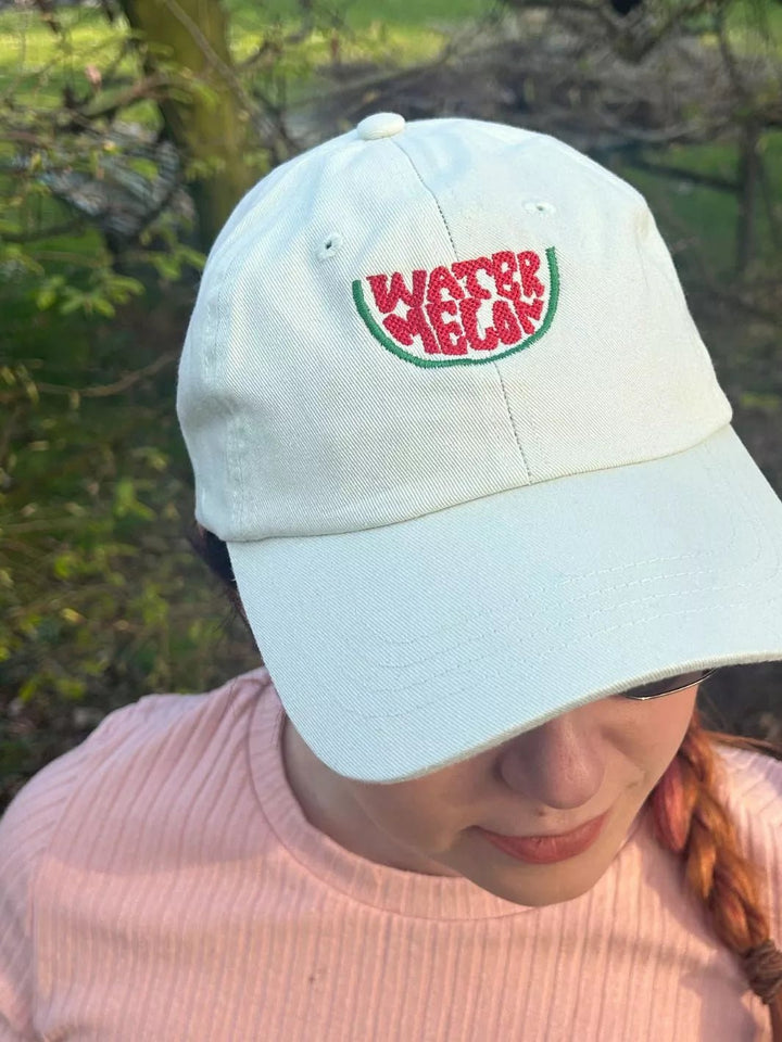Embroidered Pastel Baseball Cap Water Melon