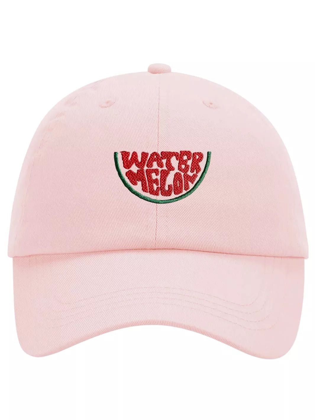 Embroidered Pastel Baseball Cap Water Melon
