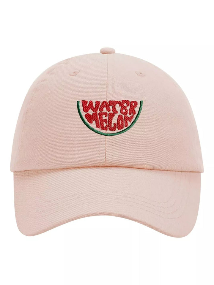 Embroidered Pastel Baseball Cap Water Melon
