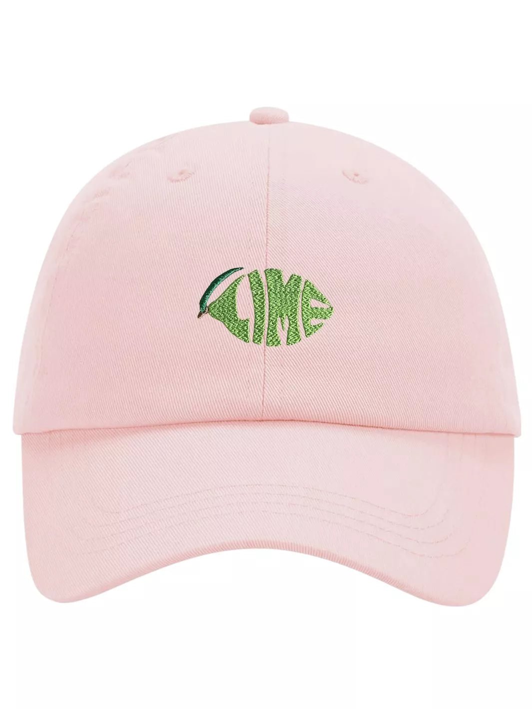 embroidered pastel baseball cap lime