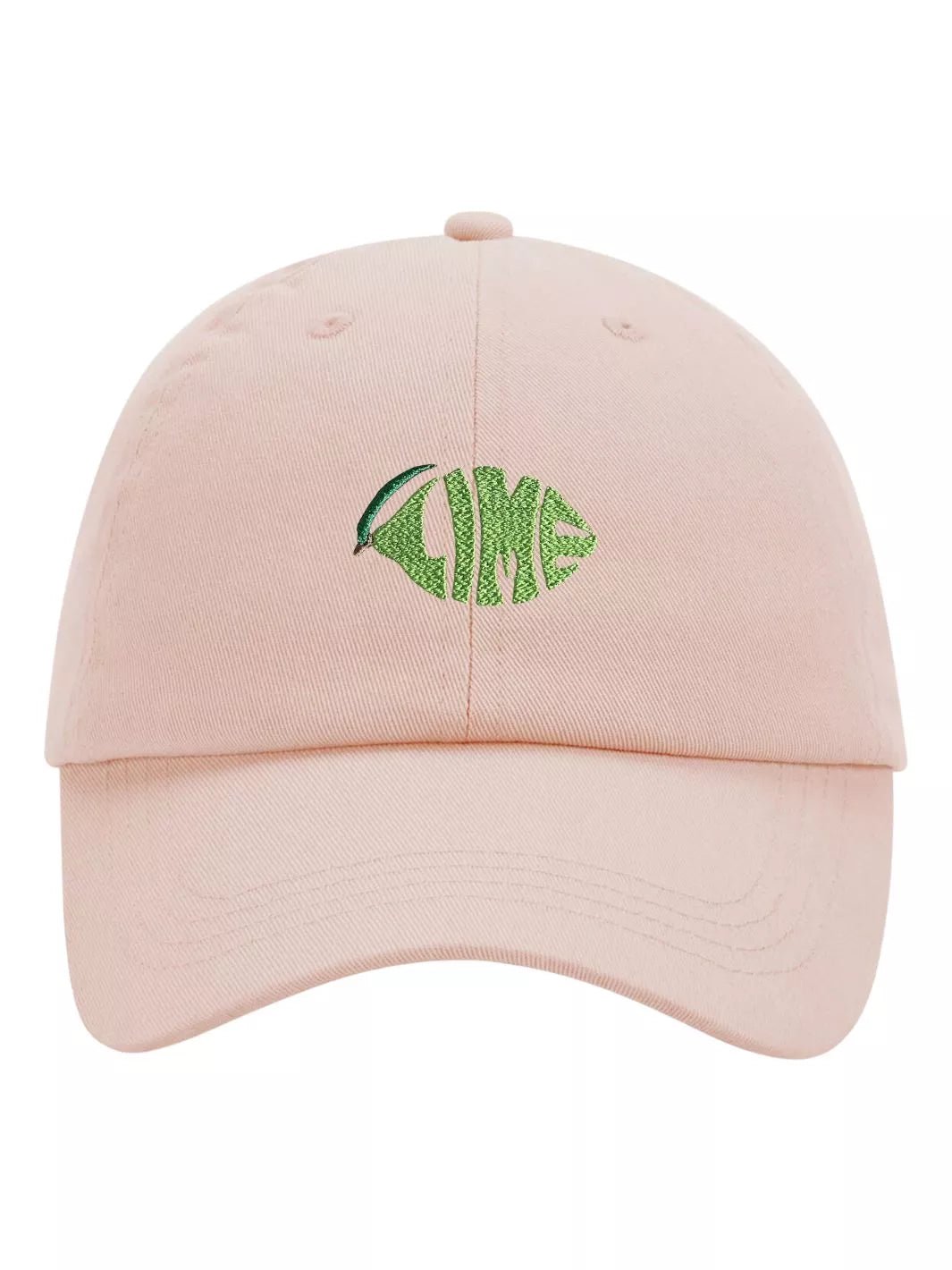 embroidered pastel baseball cap lime