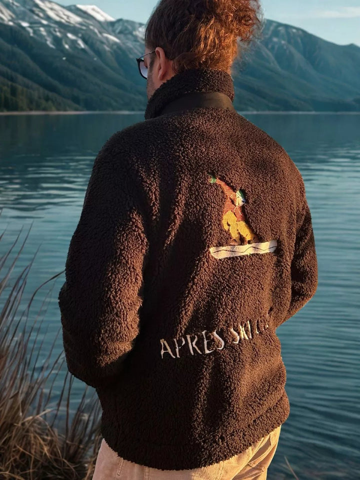 embroidered unisex teddy jacket apres ski club
