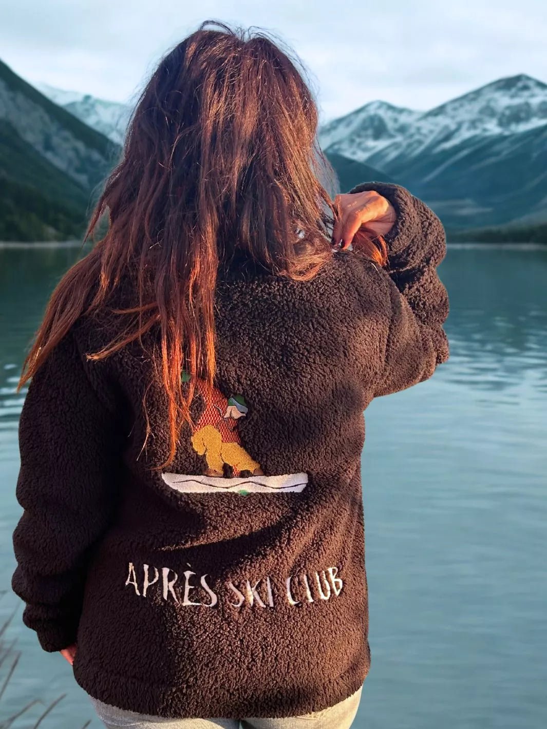 embroidered unisex teddy jacket apres ski club
