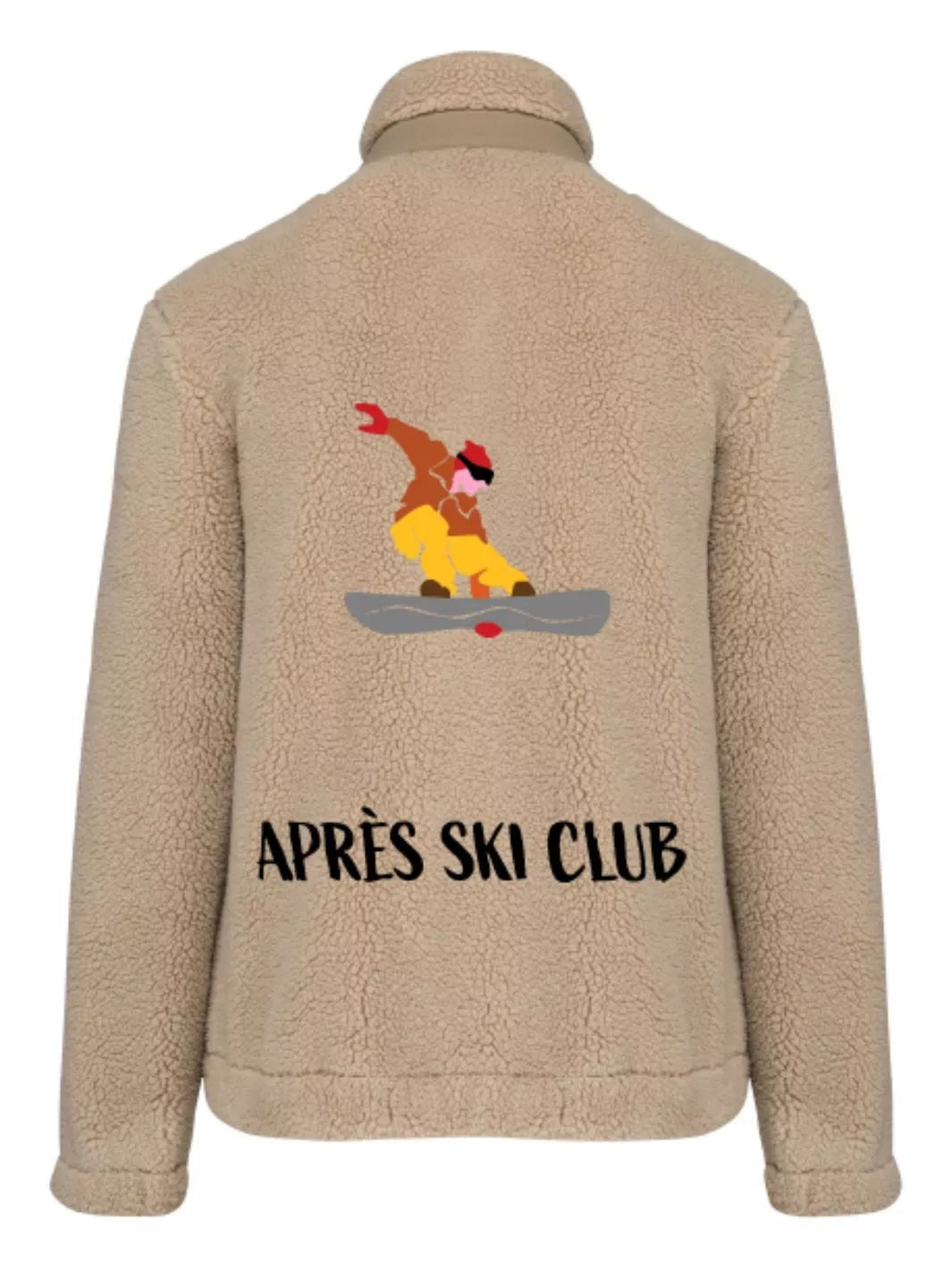 beige embroidered unisex jacket apres ski club