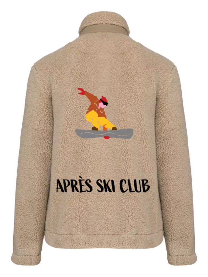 beige embroidered unisex jacket apres ski club